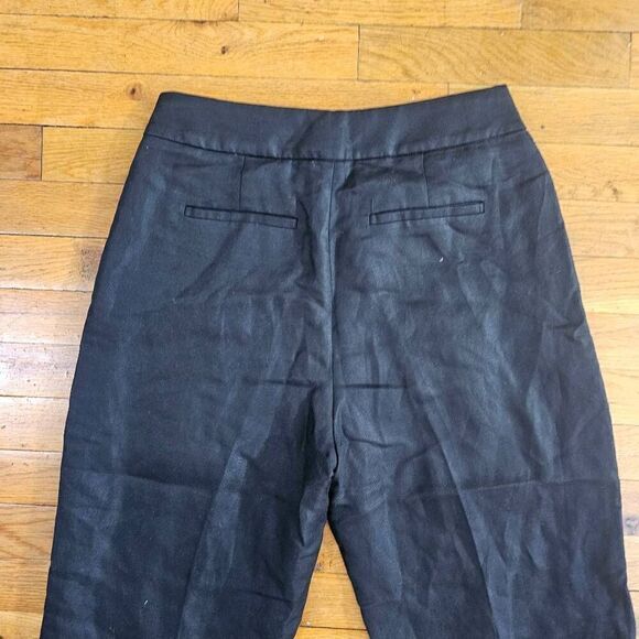 J. Crew Navy Wide Leg Cropped Linen Pants Size 4 - Picture 4 of 9